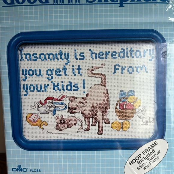 Good Shepherd Counted Stitch “Insanity” Cat & Kitten Pattern - Picture 2 of 4